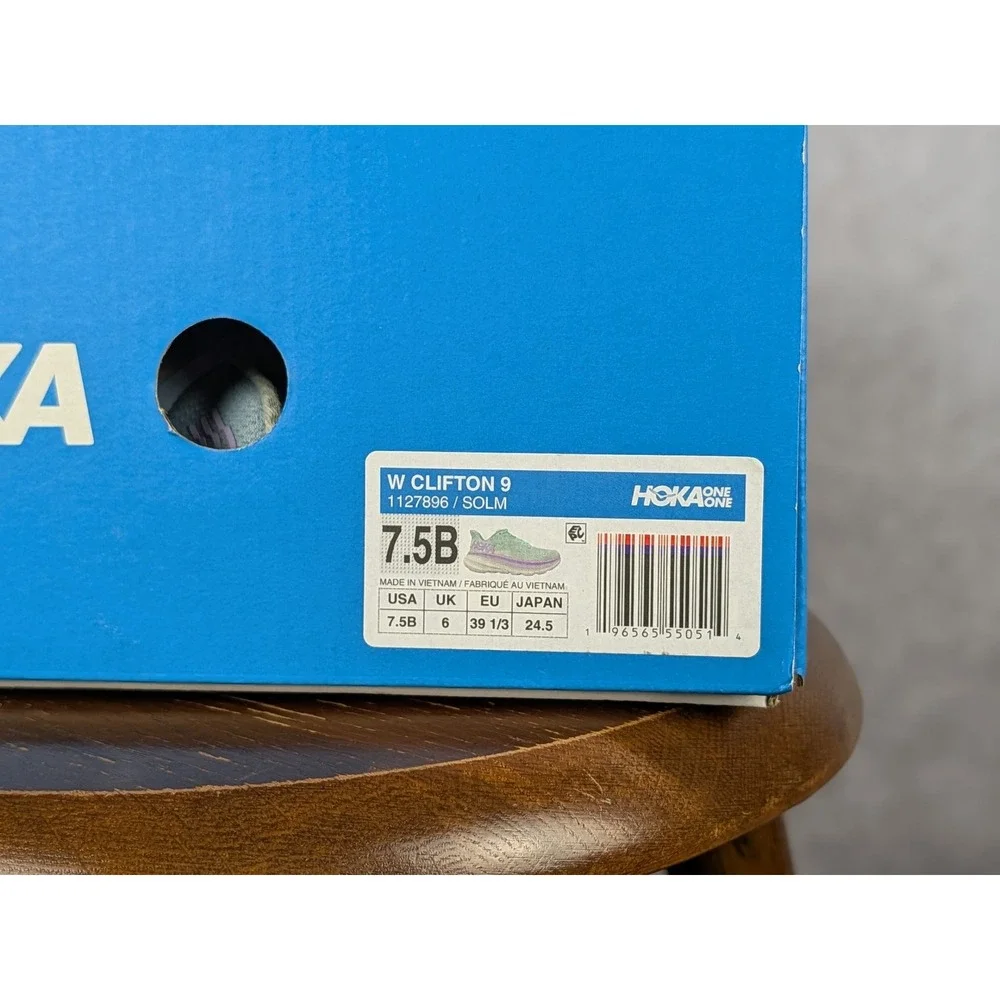 Hoka Clifton 9 Womens Running Shoes Sea Glass Orchid‎ Mauve Size 7.5B